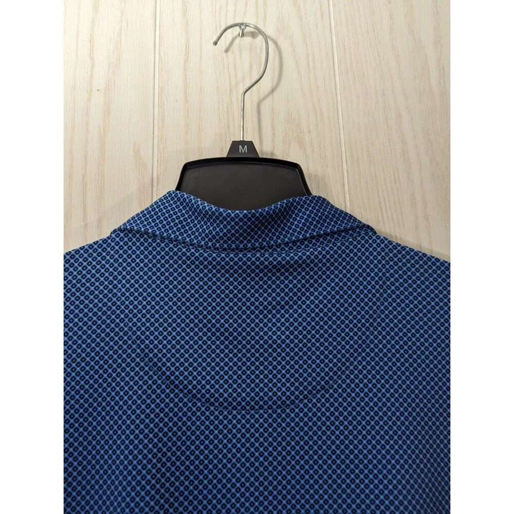 Peter Millar Blue Navy Diamond Mosaic Polo XL Summer Comfort Golf